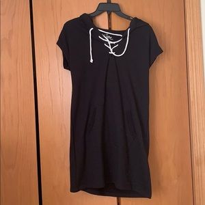 Flirtitude ACTIVE Black hoodie dress